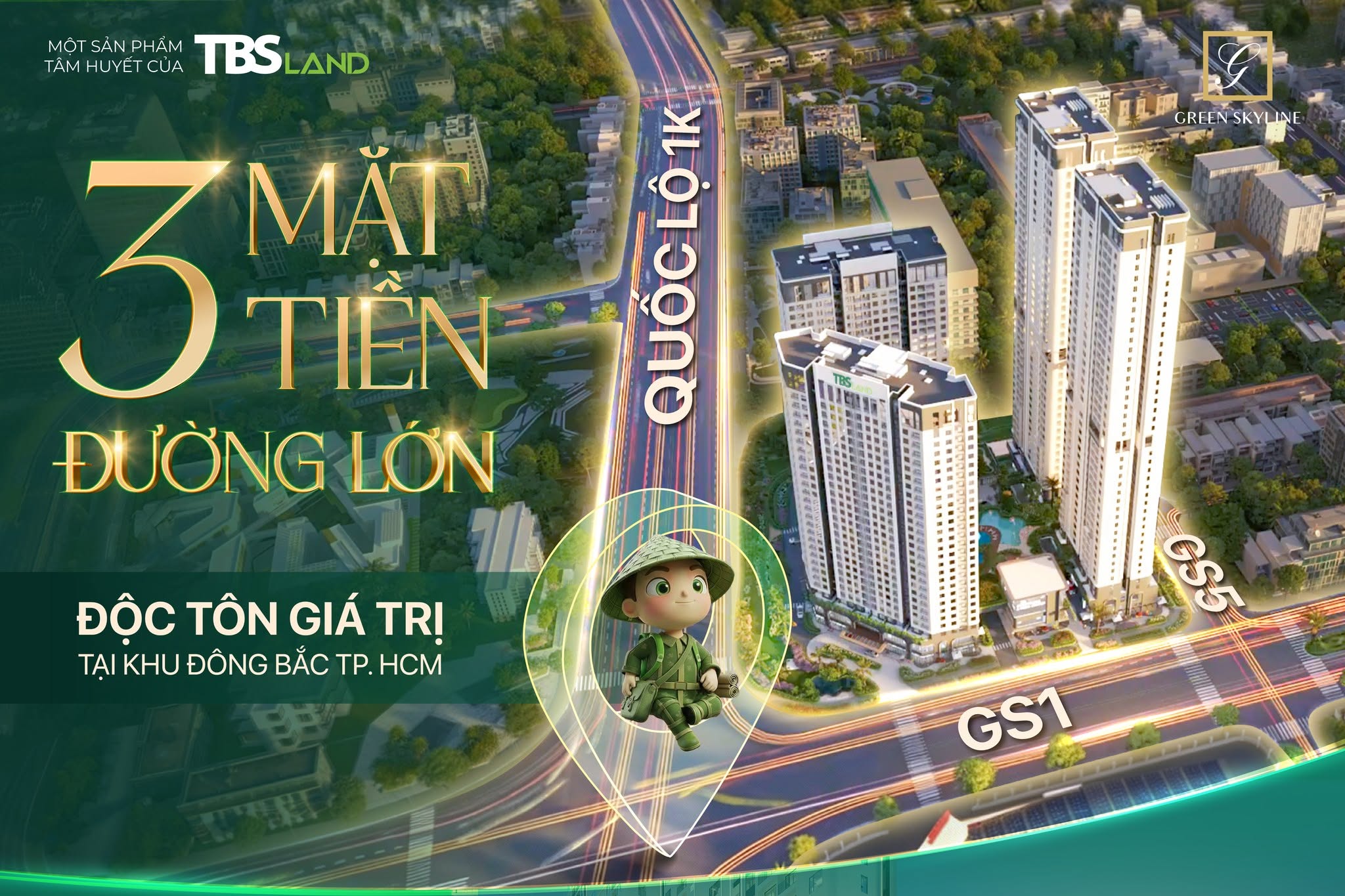 Green Skyline TBS Land | Nhà hoàn thiện, sổ hồng riêng