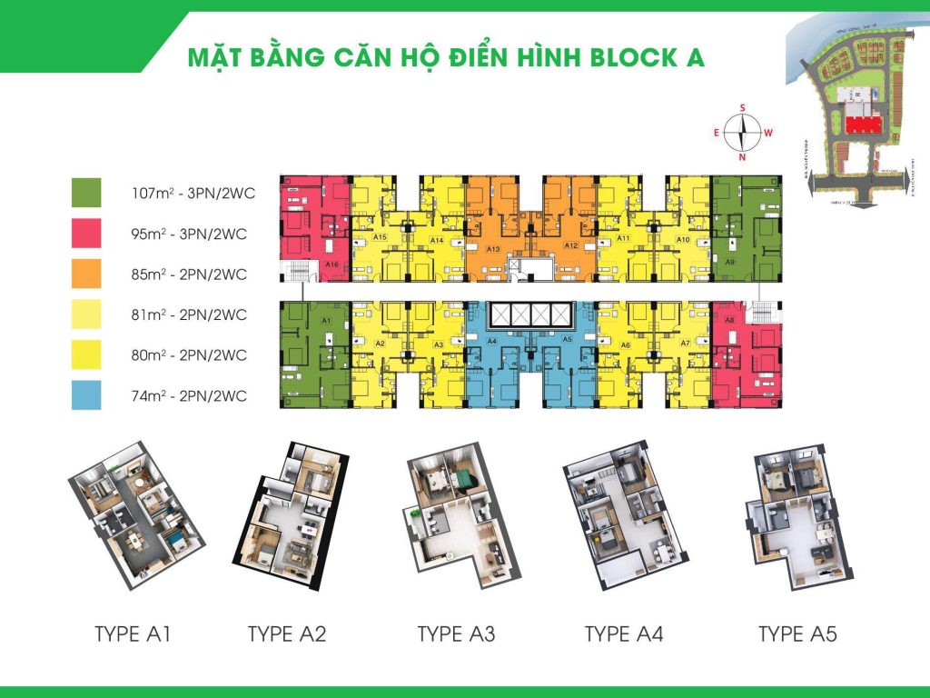 Mặt bằng Block A Homyland 3