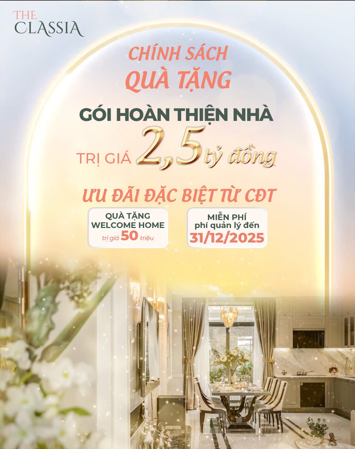 Chính sách ưu đãi Nhà phố The Classia Khang Điền